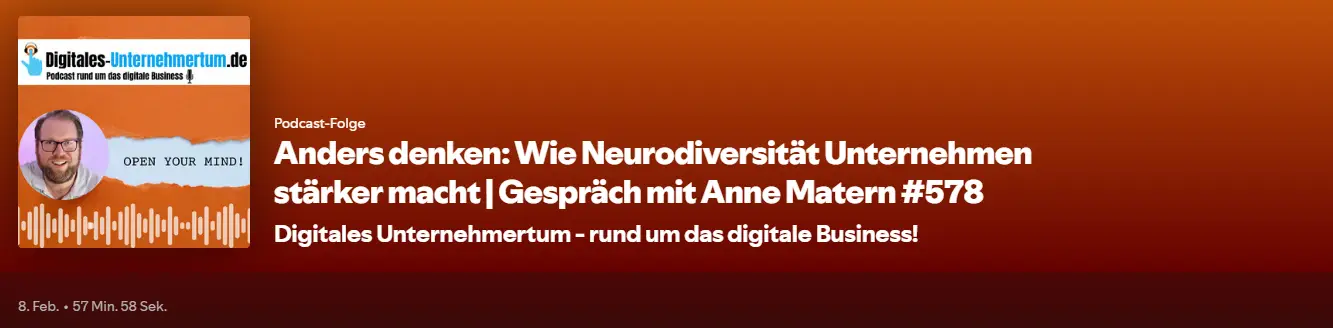 Podcast: Digitales Unternehmertum mit Anne Matern