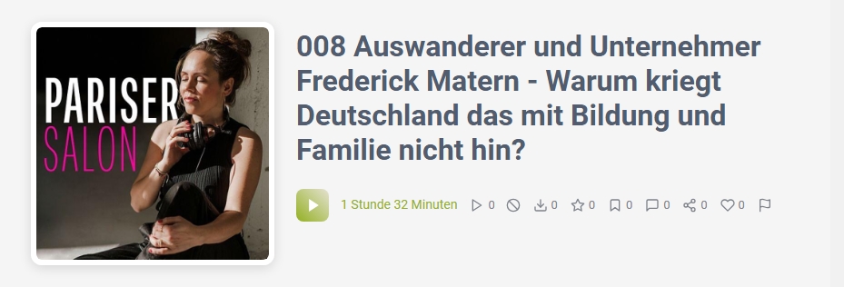 Podcast Pariser Salon Fredrick Matern