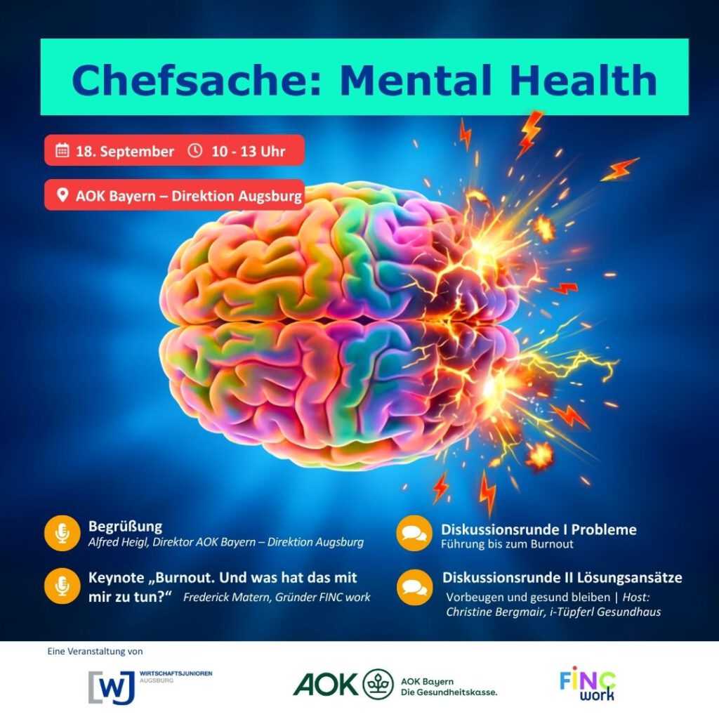 AOK WJ Event: Chefsache: Mental Health 18.09.2026 10-13 Uhr AOK Augsburg